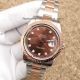 Copy Rolex Datejust II Oyster 41MM 2-Tone Rose Gold Diamond Markers Fluted Bezel Brown Dial Watch (3)_th.jpg
